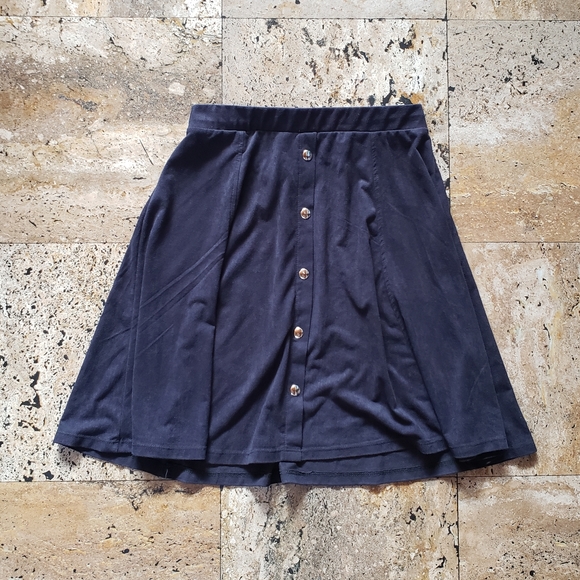 High Waist Soft Suede Mini Skirt - Picture 1 of 8